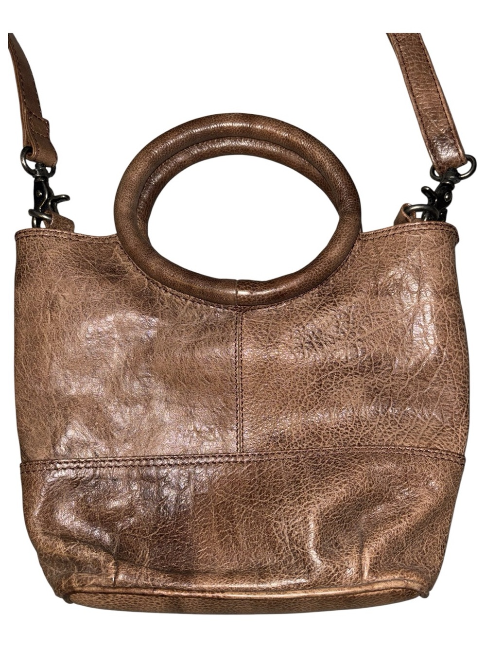 Anthropologie Rock Paper Scissors brown Leather Small Crossbody Bag